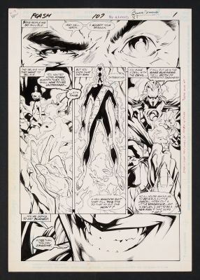 Jose Marzan Jr. , Oscar Jimenez | Original Art from Flash #107 (1995) Page 1 Pencils by Oscar Jimenez, Inks by Jose Marzan Jr. | mycomicshop.com (Buy It Now)