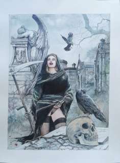 Luca Raimondo | Luca Raimondo - Illustrazione originale Sexy Horror Movie "Death" - Page volante - Exemplaire unique - (2021) | Catawiki