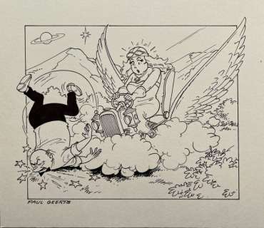 Paul Geerts | Geerts, Paul - Originele tekening in inkt op dik tekenkarton - Suske en Wiske - "De Tootootjes" | Catawiki