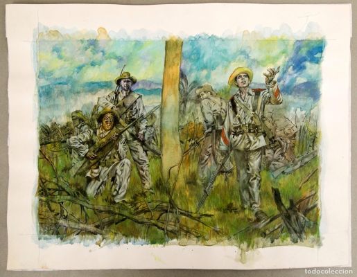 CARLES PRUNÉS - LA GUERRA DE CUBA - ILUSTRACIÓN ORIGINAL | todocoleccion (Buy It Now)
