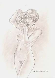 Adriano de Vincentiis | Adriano De Vincentiis - illustrazione originale "Valentina" - Page volante - Exemplaire unique (2023) | Catawiki