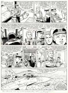 Bergèse | Buck Danny, Les secrets de la mer noire, planche originale à l’encre de chine. | Septimus