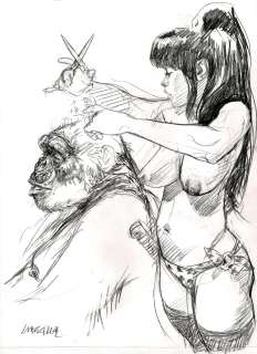 Liberatore | Jungla, dessin original à la mine de plomb publié dans l’album Jungla 2 en 2012. | Septimus