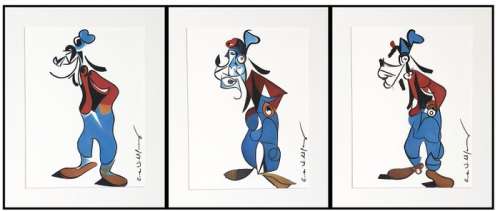 Emma Wildfang | Goofy - Triptychon "Tribute series - Pablo Picasso" – original artwork by Emma Wildfang - (2023) | Catawiki