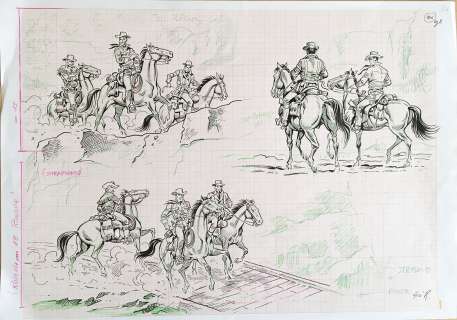 Giovanni Romanini - Original illustration for Tex. Cm. 42x29. Signed