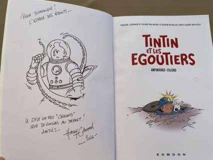 Edwood, Harry | Hommage à Hergé - Tintin et les égoutiers - TL - Dédicacé par Harry Edwood - C - (2016) | Catawiki