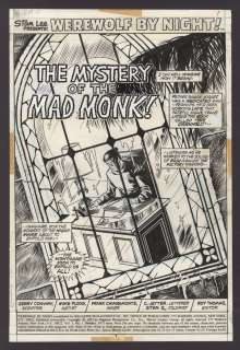 WEREWOLF BY NIGHT Issue #3 Splash Page | ComicConnect