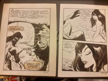 Vari | Lucifera - 2x tavole originali - Page volante - EO - (1970) | Catawiki