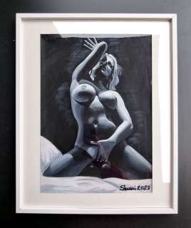 Shumi | Shumi - Pin-Up original artworks Acryl Gemälde - Format: A-3 | Catawiki