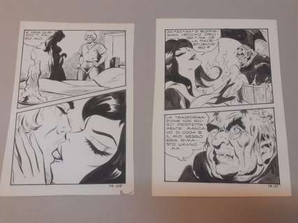 Vari | Lucifera 73 - 2x tavole originali - Page volante - EO - (1970) | Catawiki