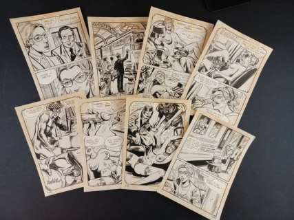 Pierre, Gian Piero Rapetti | Orient Sex Express - Pierre, Gian Piero Rapetti - 8x Tavole Originali - Page volante - Exemplaire unique - (1988) | Catawiki