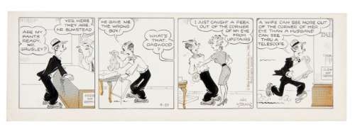 1963 BLONDIE DAILY COMIC STRIP ART WITH BLONDIE & DAGWOOD. | Hake’s