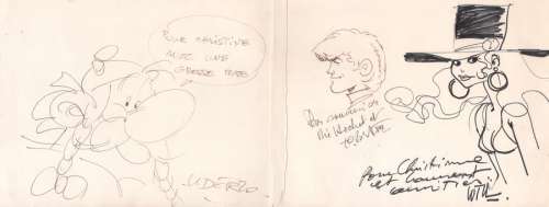 Franquin | Carte du menu du mariage de la fille de l’artiste,… | Millon