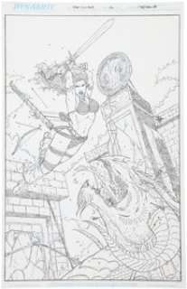 Joe Prado Red Sonja #26 Cover Original Art (Dynamite Entertainment, 2007). The red-tressed She-Devil is in fine -