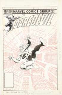Frank Miller and Klaus Janson Daredevil #186 Cover Original Art (Marvel, 1982). Daredevil is no stranger to - | Heritage