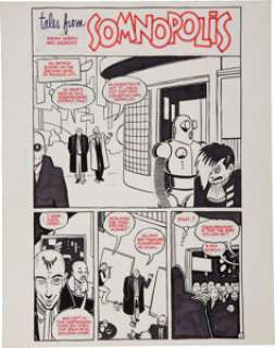 Gilbert Hernandez Mister X "Tales From Somnopolis" Title Page 1 Original Art (Vortex, c. 1984). -