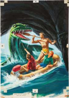 George Wilson Korak, Son of Tarzan #8 Painted Cover Original Art (Gold Key, 1965). "Aiding a Peace Corps -