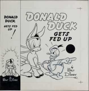 Donald Duck Gets Fed Up Big Little Book Cover Original Art (Whitman, 1940). Donald Duck does what he’s famous for - | Heritage