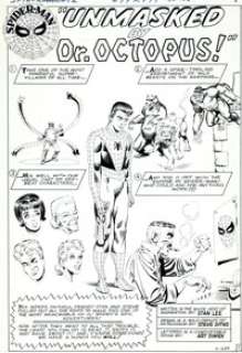 Steve Ditko Amazing Spider-Man #12 Splash Page 1 "Unmasked by Doctor Octopus" Original Art (Marvel, -