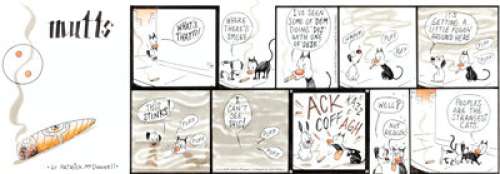 Patrick McDonnell Mutts Sunday Comic Strip Original Art dated 11-19-95 (King Features Syndicate, 1995). When was -