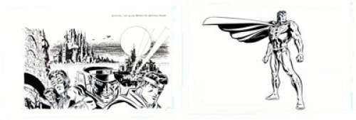 Paul Rivoche Superman: Return to Krypton Cover Original Art (DC, 2004). Offered here are two art elements that -