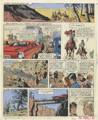 Evelyne Tranlé | Valérian, Tome 1, Terre en flammes, Bleu de la Planche 14 | Galerie 9ème Art