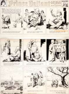 Hal Foster Prince Valiant Sunday Comic Strip #289 featuring Boltar Original Art dated 8-23-42 (King Features - | Heritage