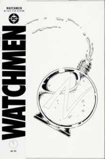 Dave Gibbons Watchmen #9 "An Open Bottle of Nostalgia Cologne Tumbling Against a Starry Backdrop" Cover - | Heritage