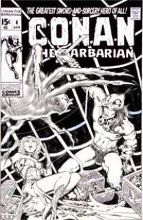 Barry Smith Conan the Barbarian #4 "The Tower of the Elephant" Cover Original Art (Marvel, 1971). By -