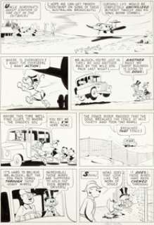 Carl Barks Uncle Scrooge #62 Page 4 Original Art (Gold Key, 1966). Uncle Scrooge and the boys land in the - | Heritage