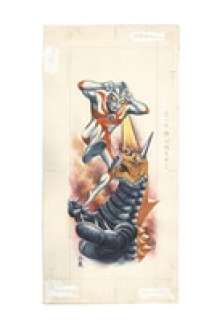 Masami Watanabe Hand-Drawn Color Illustration "Ultraman A" | Mandarake (Big Web)