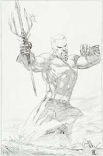 Ardian Syaf Flashpoint: Emperor Aquaman #1 Original Art (DC, 2011). A more aggressive alternate-timeline -