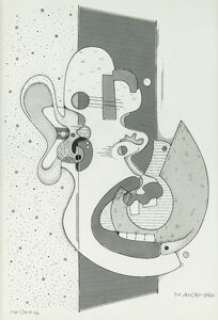 Maxon Crumb The Avocado Eater Illustration Original Art (1984). Amazing Joan Miró influenced - | Heritage