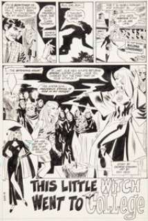 Don Heck The Witching Hour #17 Complete 9 Page Story "This Little Witch Went To College" Original Art -