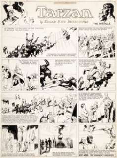 Hal Foster Tarzan Sunday Comic Strip Original Art dated 1-8-33 (United Feature Syndicate, 1933). Part of - | Heritage