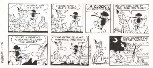 Bill Yates - Mel Casson - La Tribu terrible, planche en deux strips Ã  l‘enc…