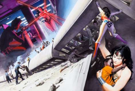 Alex Ross Wonder Woman: Spirit of Truth Painted Double-Page Spread Original Art (DC, 2001). Beginning in - | Heritage