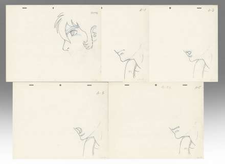 Tezuka Osamu Hand-Drawn Anime Original Picture "Phoenix 2772" Godot 5 Sheets | Mandarake (Big Web)