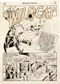 Bernard Krigstein (as B.B. Krig) Sensation Comics #84 Story Page 1 Original Art (DC Comics, 1948). -