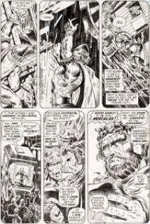 Barry Smith and Tom Sutton Avengers #99  Story Page 9 Hawkeye Original Art (Marvel, 1972)....