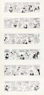 Al Kilgore Bullwinkle Daily Comic Strip Original Art Group of 6 (McClure Newspaper Syndicate, 1962). The -
