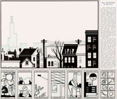 Chris Ware Acme Novelty Library #5 Back Cover Jimmy Corrigan Original Art (Fantagraphics, 1993). "Our - | Heritage