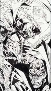 Todd McFarlane Spawn Chase Card #TG2 Widevision Trading Card Illustration Original Art (Wildstorm, 1995)....