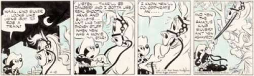 Floyd Gottfredson Mickey Mouse Daily Comic Strip Original Art dated 4-16-45 (King Features Syndicate/Walt Disney, ... | Heritage