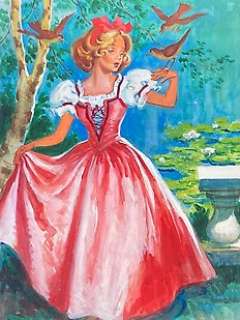 Otway, Leslie - Otway, Leslie - Original painting - Princess of the Birds - (1974)