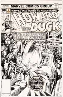 Gene Colan and Tom Palmer Howard the Duck #6 Cover Original Art (Marvel, 1976). A fantastic cover from -