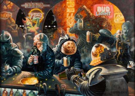 Gary Ruddell - Bud Light Promotional Poster Painting Original Art (Anheuser-Busch, c. 1980s). This -