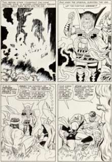 Jack Kirby and Vince Colletta Journey Into Mystery Annual #1 Story Page 13 Thor and Hercules Original Art (Marvel,...