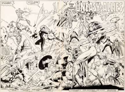 Marc Silvestri and Joe Rubinstein The X-Men vs. the Avengers #2 Splash Pages 2-3 Original Art (Marvel, 1987).... | Heritage