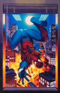  - Greg and Tim Hildebrandt - Spider-Man Window Poster Painting Original Art (1994)....